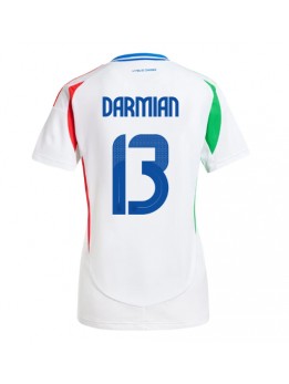 Billige Italia Matteo Darmian #13 Bortedrakt Dame EM 2024 Kortermet